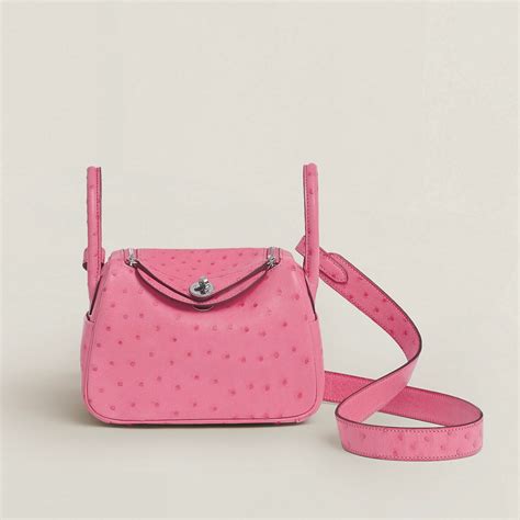 rose bubblegum ostrich bags